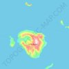 Topografische kaart Kepulauan Babar, hoogte, reliëf