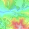 Topografische kaart Elmalı, hoogte, reliëf