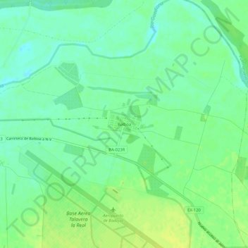 Topografische kaart Balboa, hoogte, reliëf