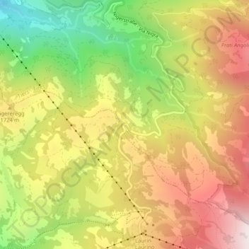 Topografische kaart Nigerpass, hoogte, reliëf