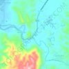 Topografische kaart Bago, hoogte, reliëf