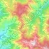 Topografische kaart Jablog, hoogte, reliëf