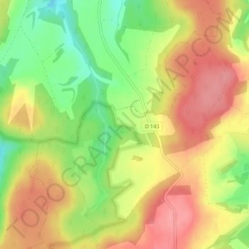 Topografische kaart La Perche, hoogte, reliëf