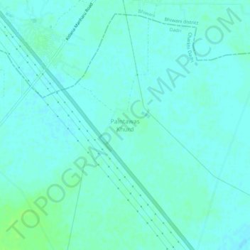 Topografische kaart Paintawas Khurd, hoogte, reliëf