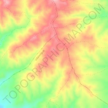 Topografische kaart Carril Alto, hoogte, reliëf