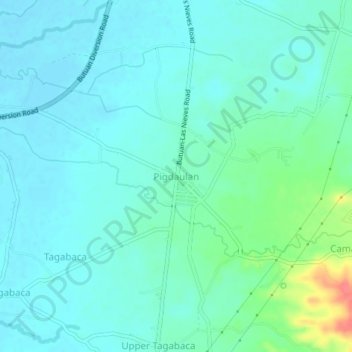 Topografische kaart Pigdaulan, hoogte, reliëf