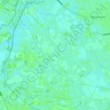 Topografische kaart Hallerhoek, hoogte, reliëf