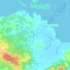 Topografische kaart Orok, hoogte, reliëf