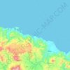 Topografische kaart Pulau Ular, hoogte, reliëf