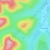 Topografische kaart Doddin, hoogte, reliëf