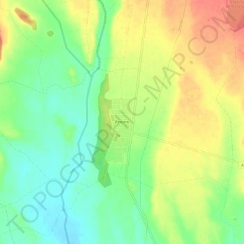 Topografische kaart Pinsoro, hoogte, reliëf