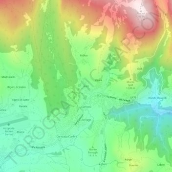 Topografische kaart Rotz, hoogte, reliëf