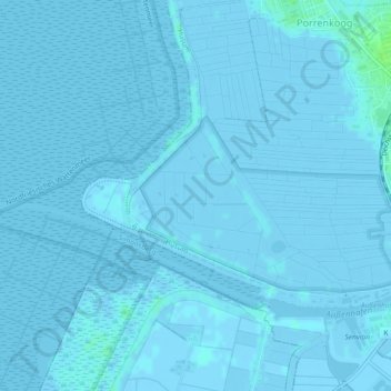 Topografische kaart Dockkoog, hoogte, reliëf