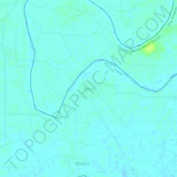 Topografische kaart Solra, hoogte, reliëf
