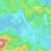 Topografische kaart Vela Luka, hoogte, reliëf