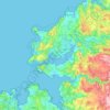 Topografische kaart Ferrol, hoogte, reliëf