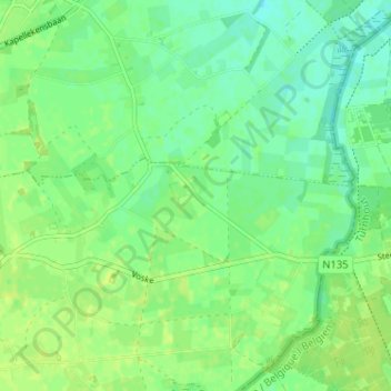 Topografische kaart Klein-Bedaf, hoogte, reliëf