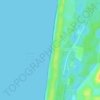 Topografische kaart Plage du Truc Vert, hoogte, reliëf