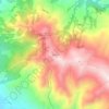 Topografische kaart Poró, hoogte, reliëf