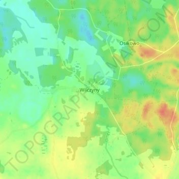 Topografische kaart Wolfshagen, hoogte, reliëf