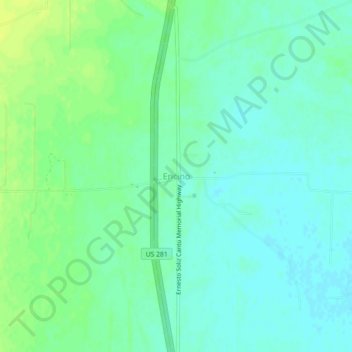 Topografische kaart Encino, hoogte, reliëf