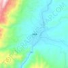 Topografische kaart Kasi, hoogte, reliëf
