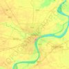 Topografische kaart Varanasi, hoogte, reliëf