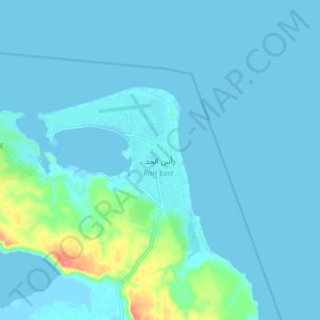 Topografische kaart الحد, hoogte, reliëf