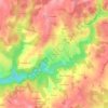 Topografische kaart Lacoussiere, hoogte, reliëf