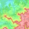 Topografische kaart Neuffen, hoogte, reliëf