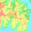 Topografische kaart Geneva, hoogte, reliëf