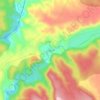 Topografische kaart La Cabrera, hoogte, reliëf