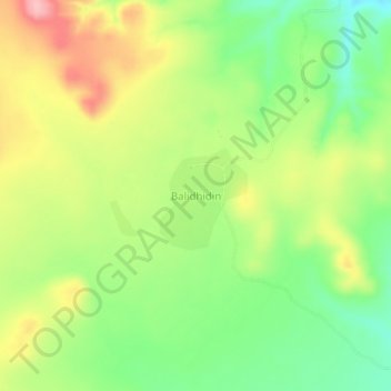 Topografische kaart Balidhidin, hoogte, reliëf