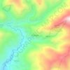 Topografische kaart El Crucero, hoogte, reliëf