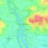 Topografische kaart Rajamahendravaram, hoogte, reliëf