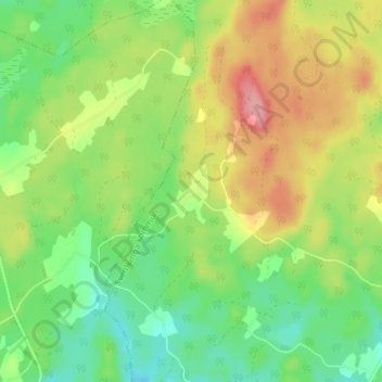 Topografische kaart Björnholmen, hoogte, reliëf