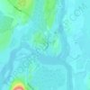 Topografische kaart Laugarás, hoogte, reliëf