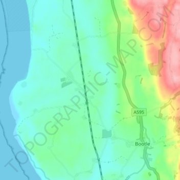 Topografische kaart Hycemoor, hoogte, reliëf