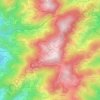 Topografische kaart La Chaud, hoogte, reliëf