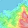 Topografische kaart O Chao da Aldea, hoogte, reliëf