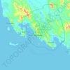 Topografische kaart Port Moresby, hoogte, reliëf