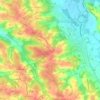 Topografische kaart Ponsac Sud, hoogte, reliëf