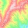 Topografische kaart Salas-Contraviesa, hoogte, reliëf