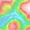 Topografische kaart Vassbygdi, hoogte, reliëf