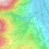 Topografische kaart Les Communailles, hoogte, reliëf