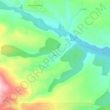 Topografische kaart Filiel, hoogte, reliëf