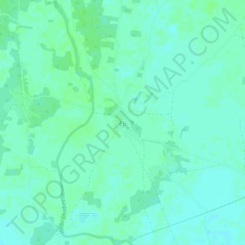 Topografische kaart Eji, hoogte, reliëf