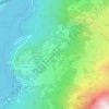 Topografische kaart El Tochar, hoogte, reliëf