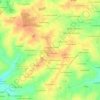 Topografische kaart Les Cabournes, hoogte, reliëf