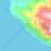 Topografische kaart Gorda, hoogte, reliëf
